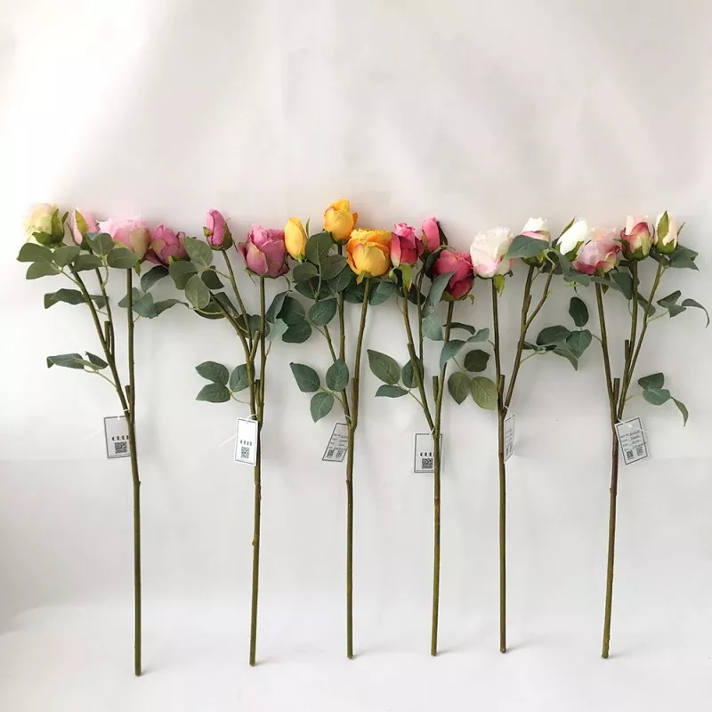 artificial red rose for romantic candlelight dinner