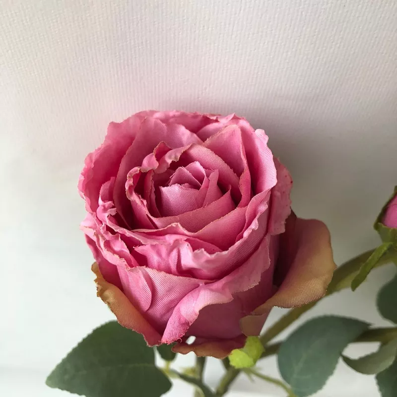 artificial rose spray in vase for modern homes
