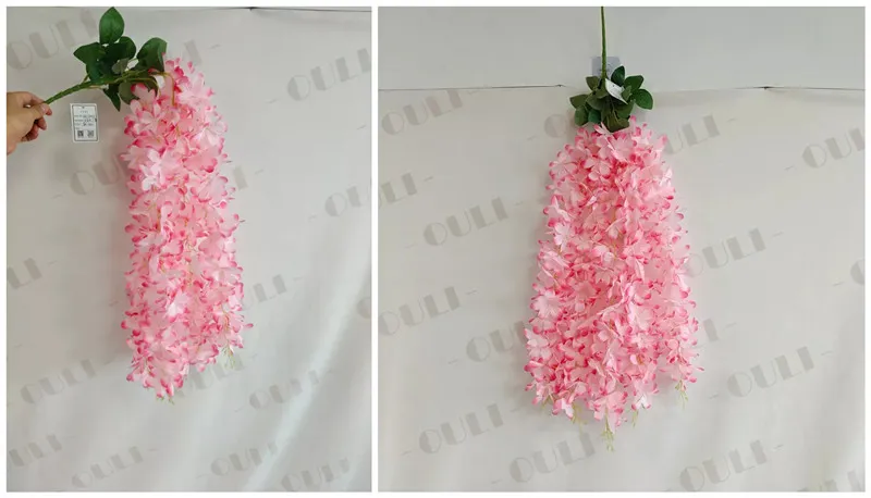 Hanging Artificial Wisteria Flowers for Outdoor Patio Decor